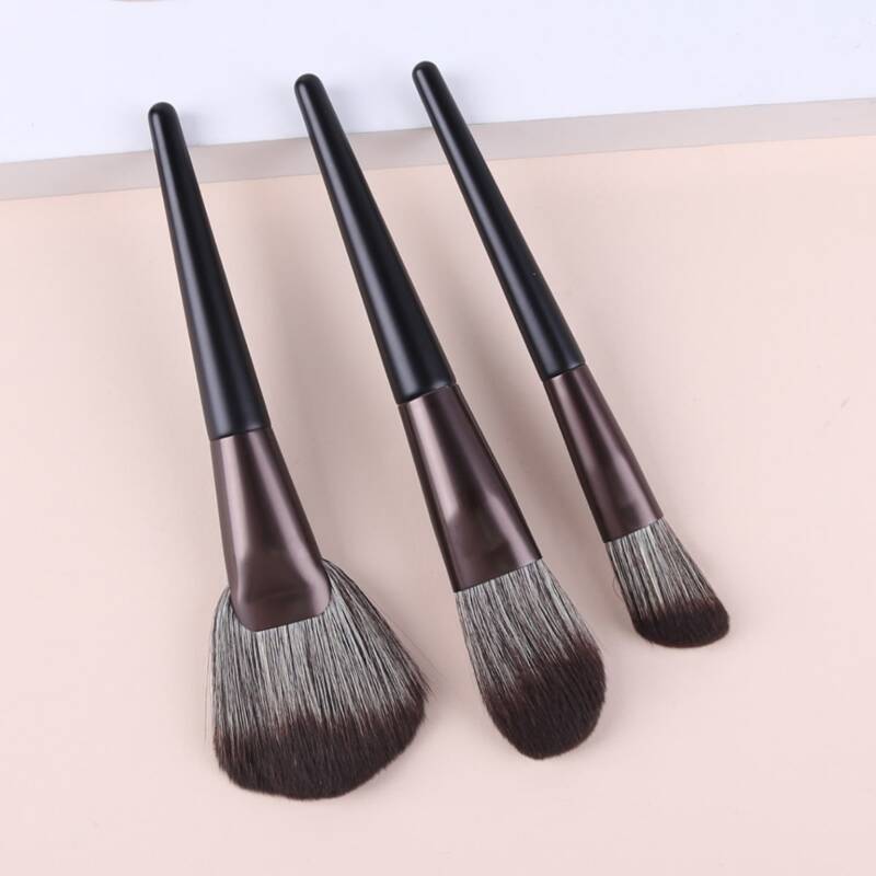

3pcs Makeup Brush Set, Black
