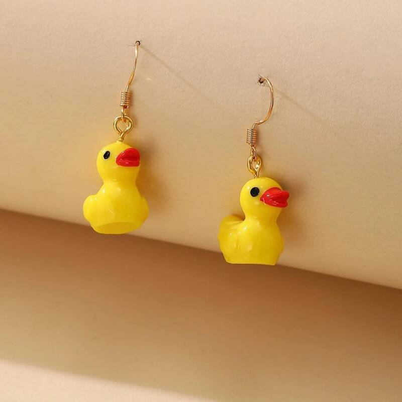 

Duck Drop Earrings, Yellow