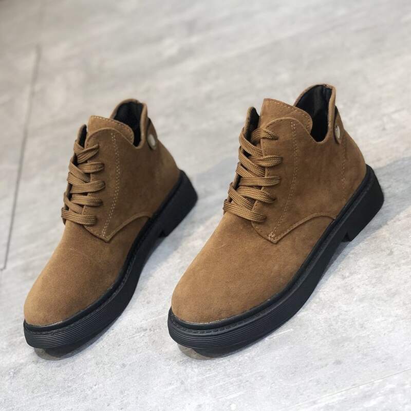 

Lace-up Front Ankle Boots, Brown