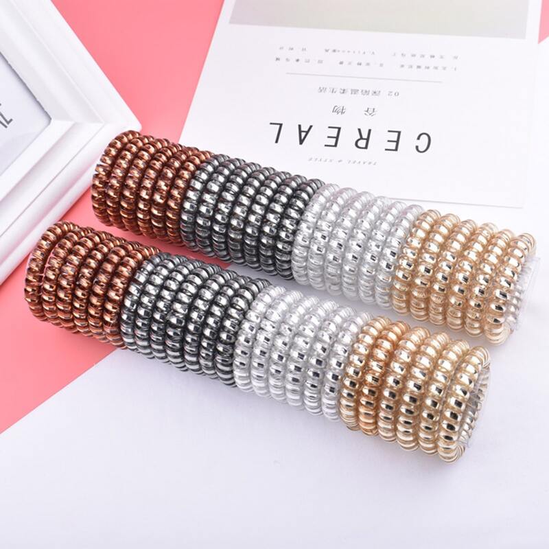 

2pcs Random Coil Wire Hair Tie, Multicolor