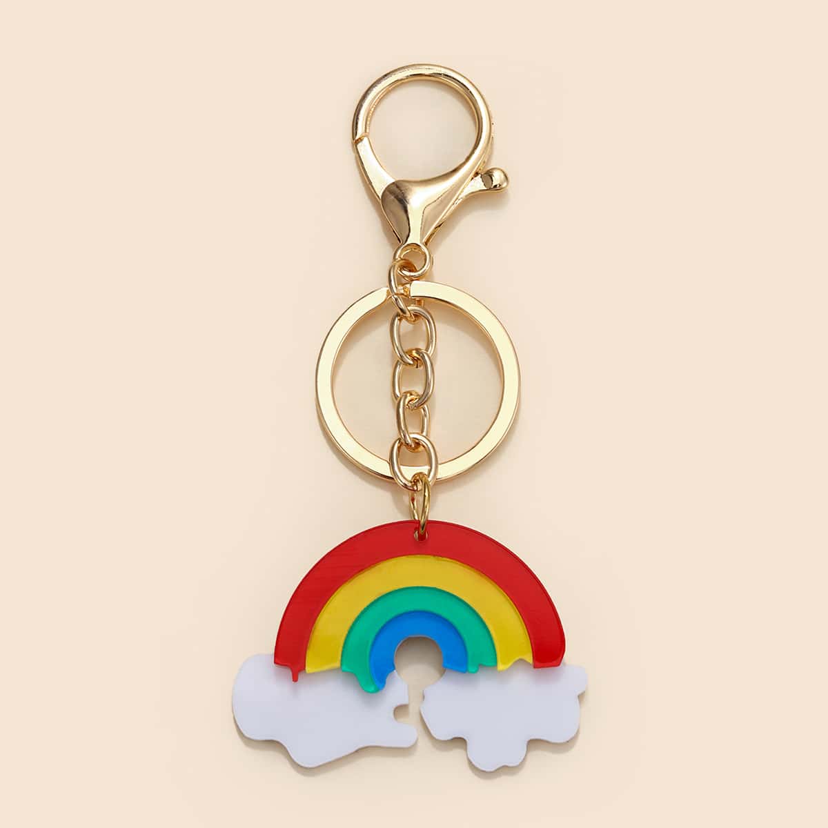 

Rainbow Charm Keychain, Multicolor