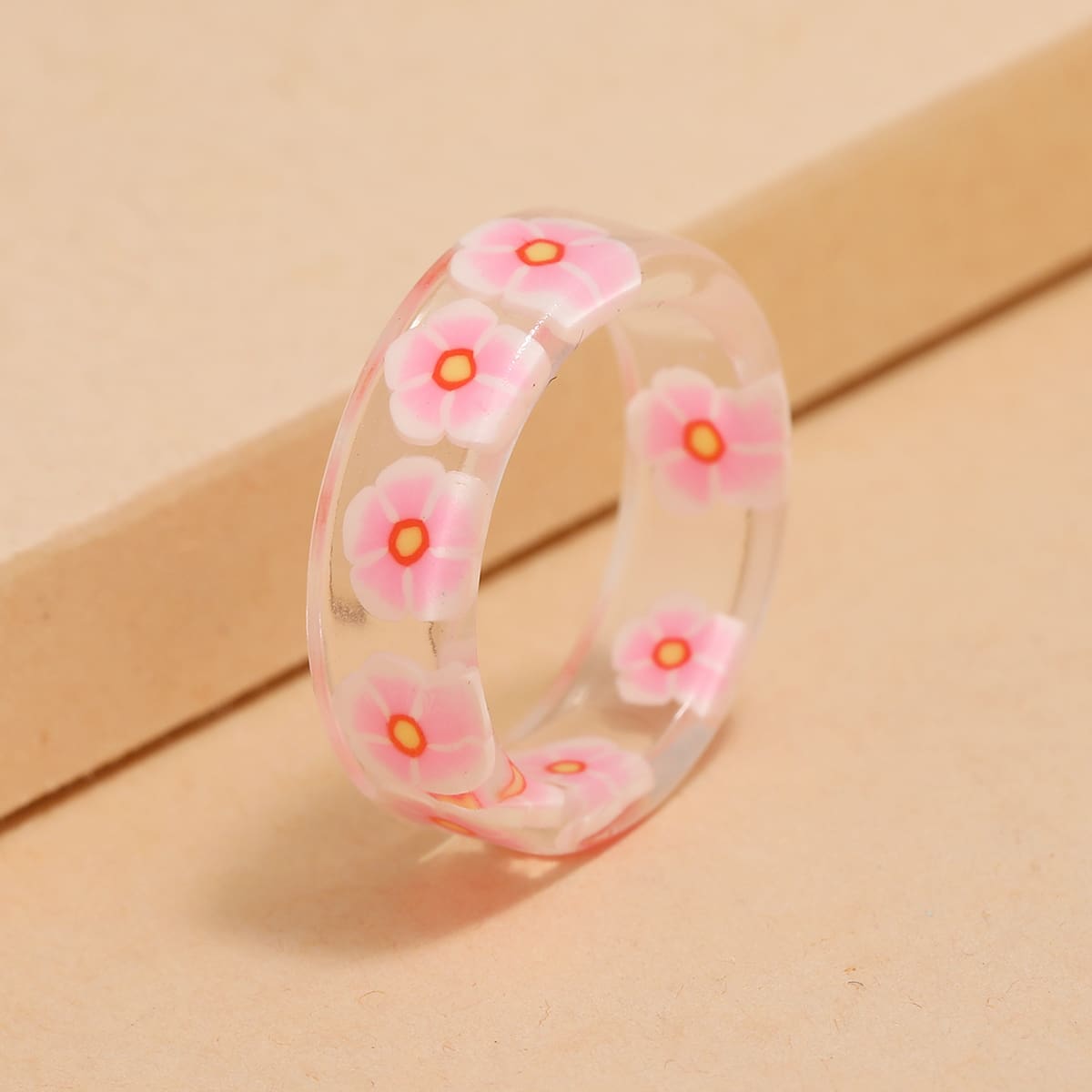 

Floral Pattern Ring, Multicolor