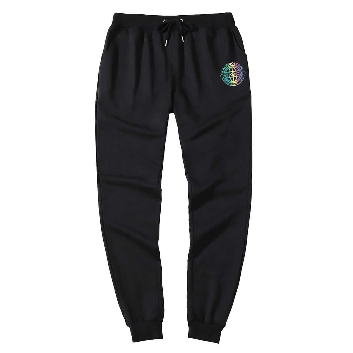 

Guys Letter Graphic Drawstring Sweatpants, Black