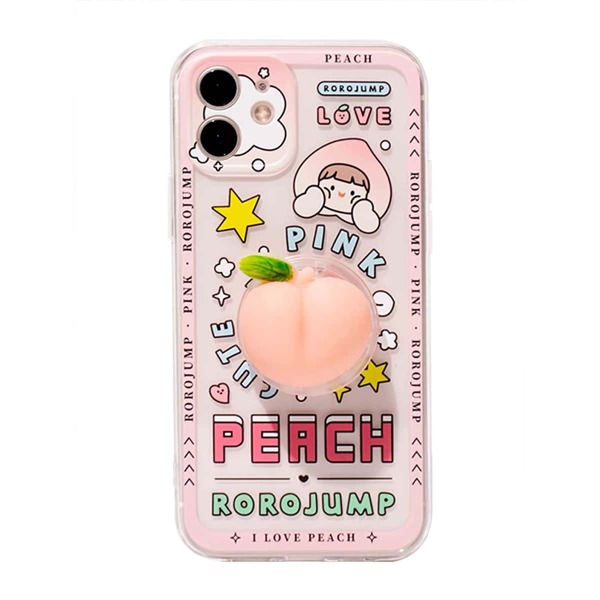 

Decompression Finger Pinch Cartoon Graphic Phone Case, White