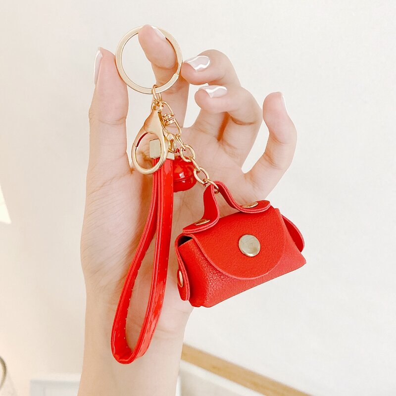 

Bell Charm Keychain, Red