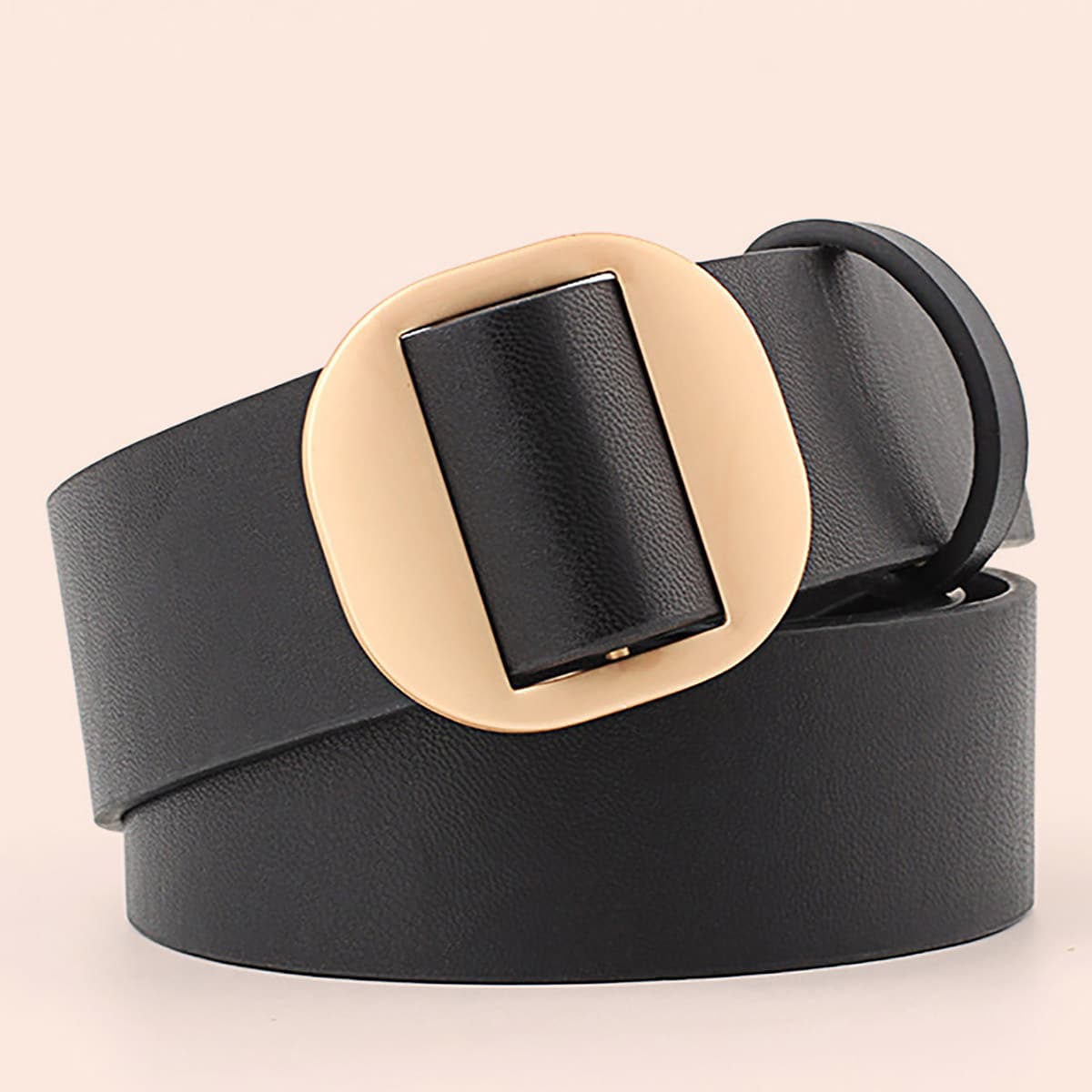 

Geo Decor Buckle Belt, Black