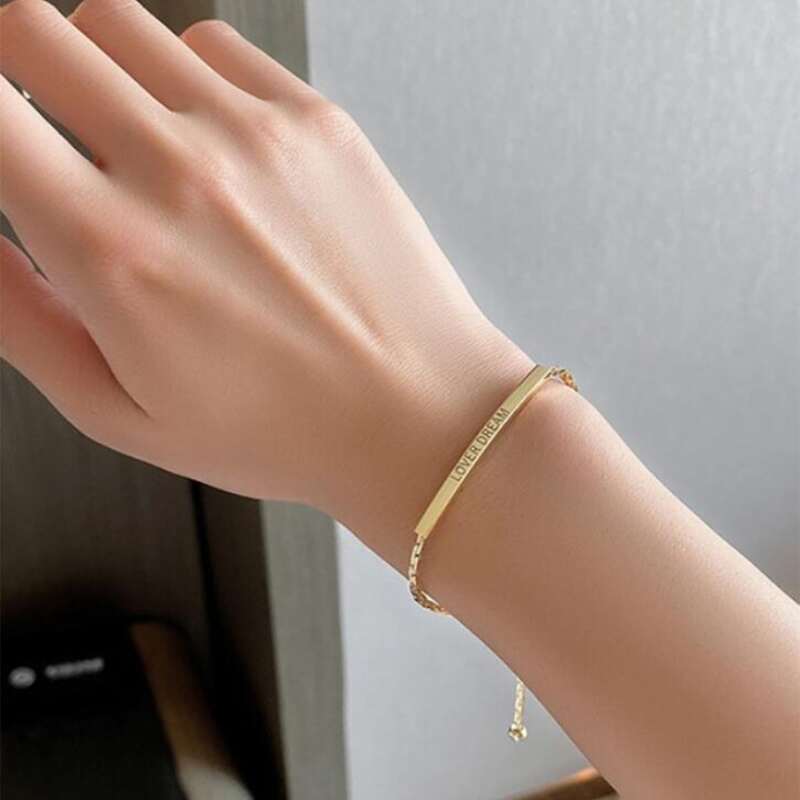 

Letter Graphic Bracelet, Gold