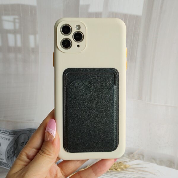 

Plain Phone Case With Card Slot, Black and white