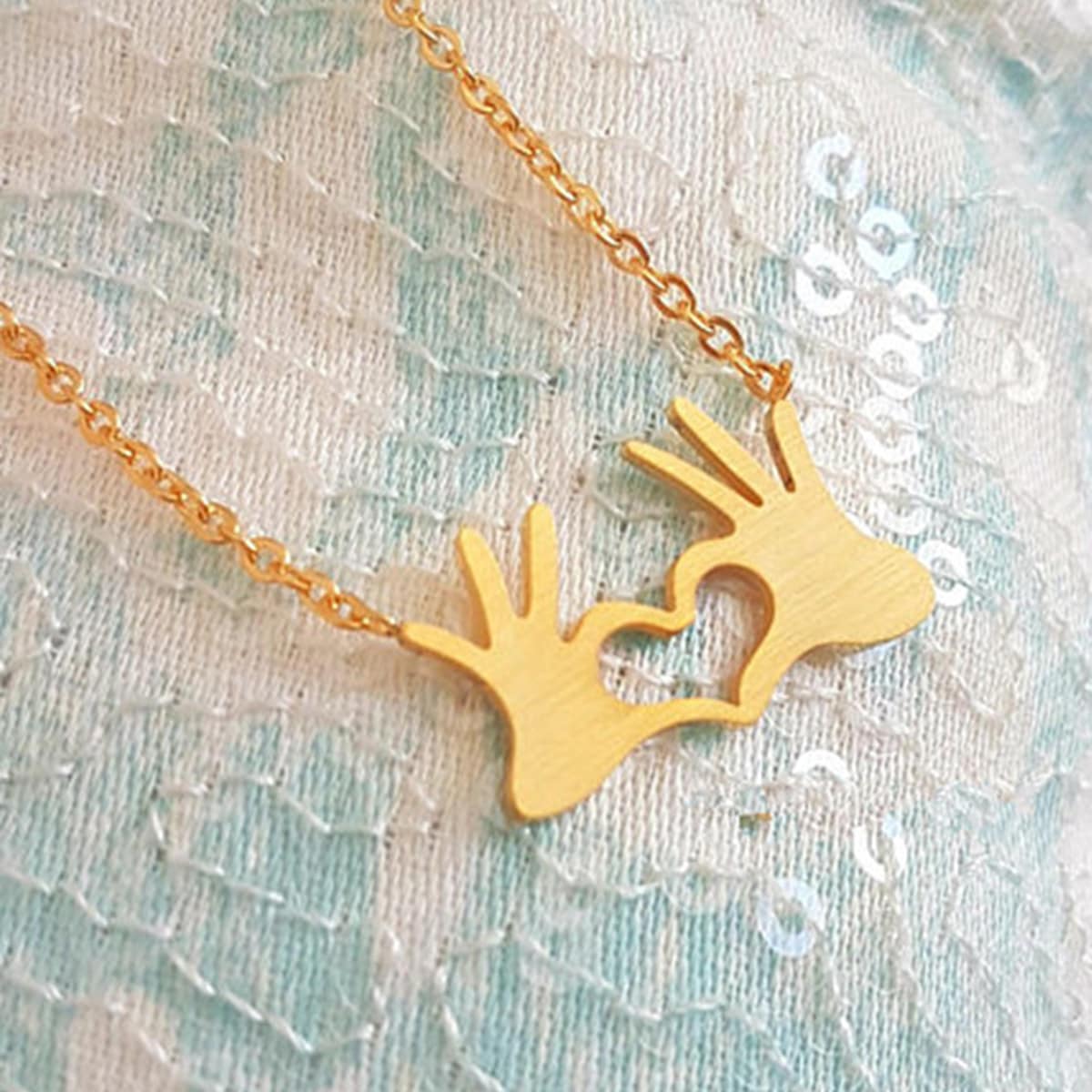 

Gesture Design Chain Necklace, Gold