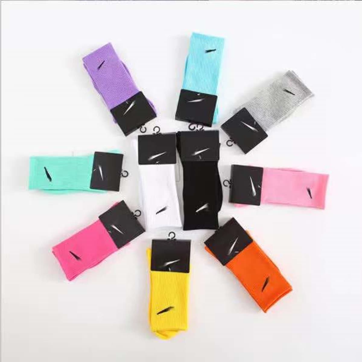 

10pairs Graphic Crew Socks, Multicolor