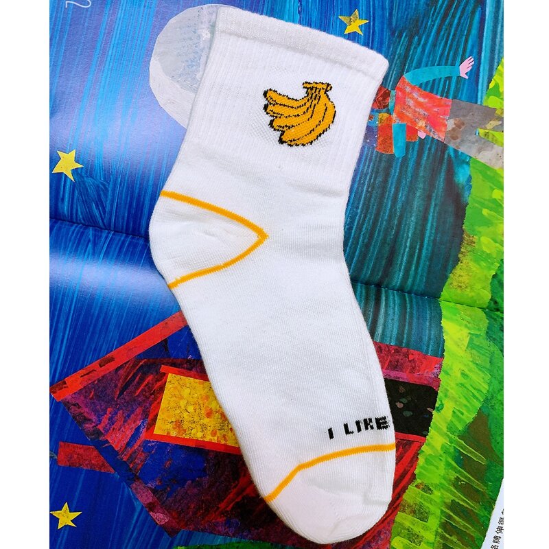 

Fruit Pattern Crew Socks, Multicolor