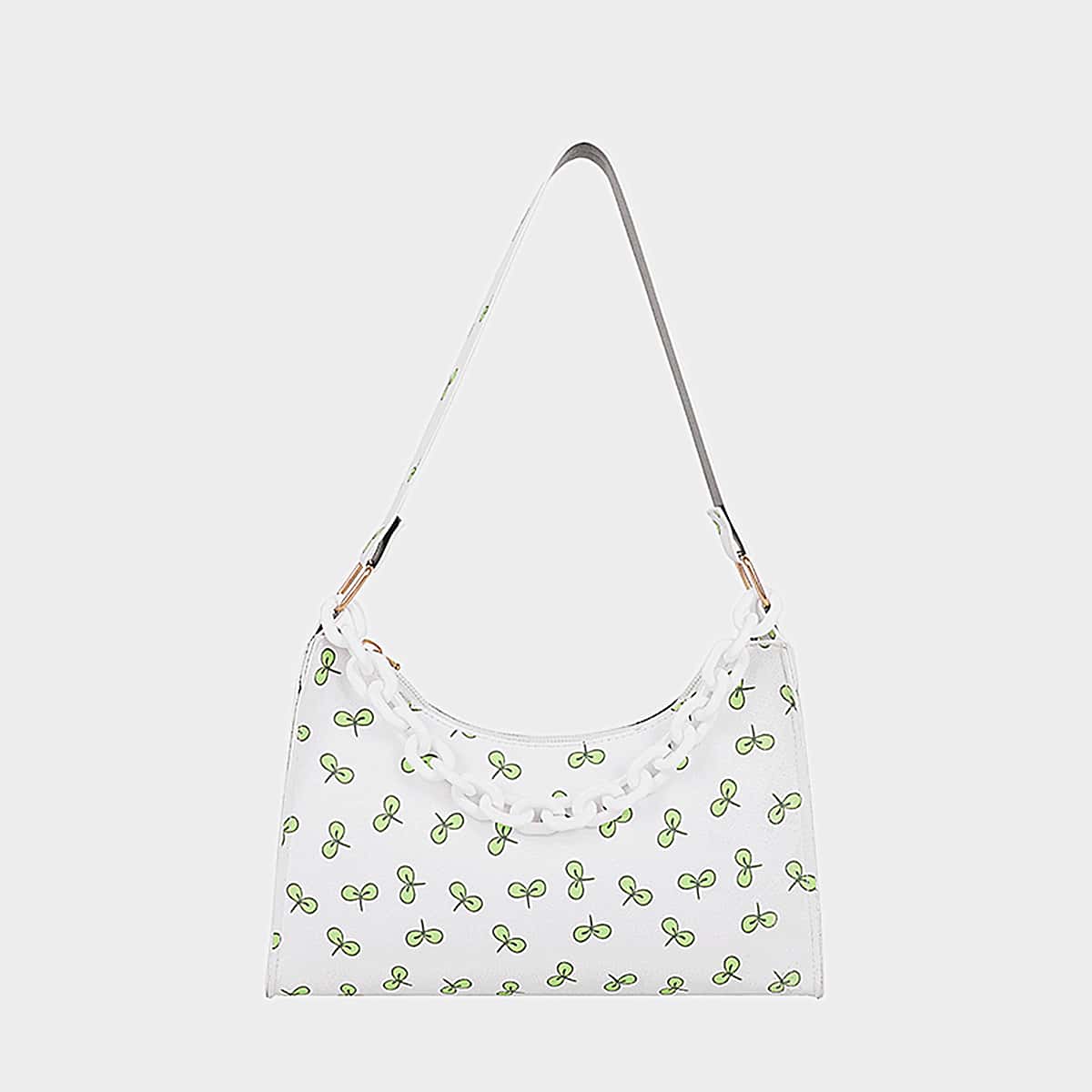 

Leaf Graphic Shoulder Bag, White