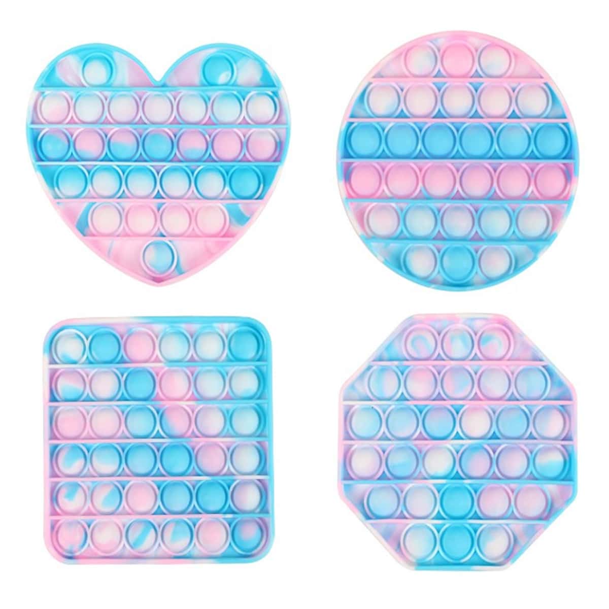 

4pcs Push Pop Bubble, Multicolor