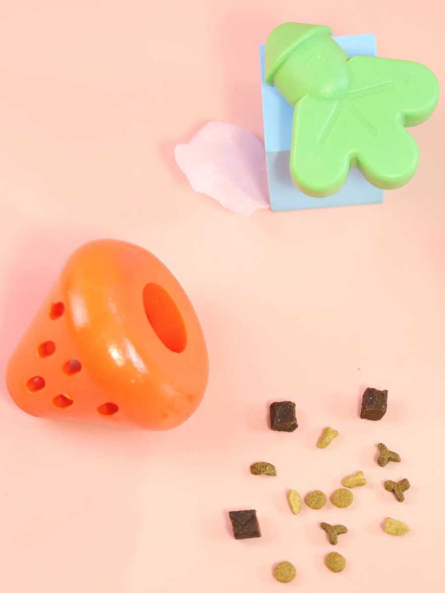 1pc Strawberry Shaped Pet Leaking Food Toy - Multicolor - View 1