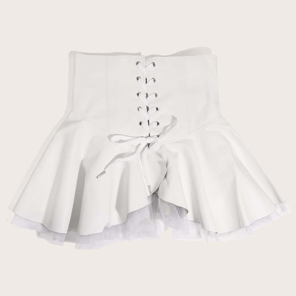 

Lace Up Belt, White