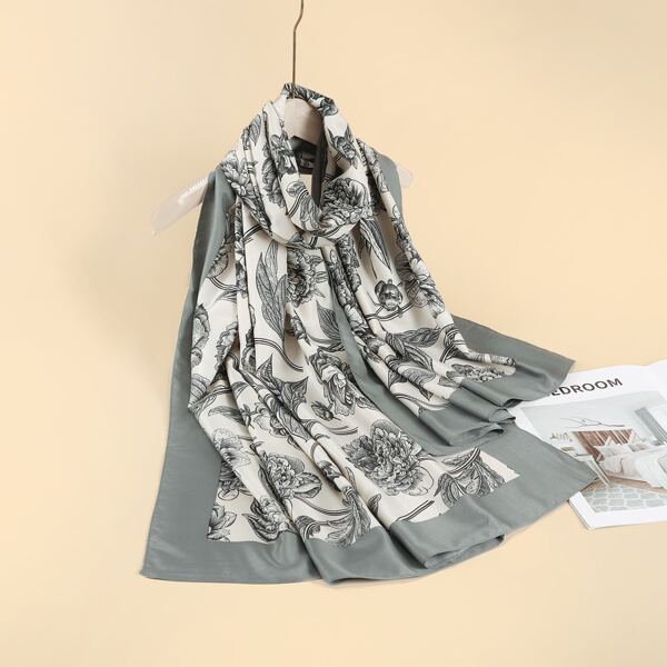 

Flower Print Scarf, Multicolor