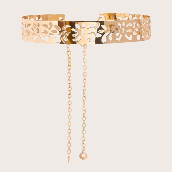 

Hollow Out Decor Belt, Gold