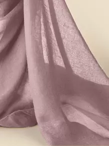 1pc Solid Color Arabic Headscarf, Suitable For Mosque Use, Shawl For Sun Protection - Dusty Pink - View 3