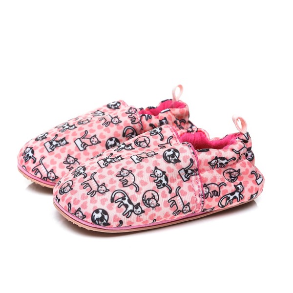 

Toddler Girls Allover Cartoon Graphic Flats, Dusty pink
