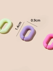 200入組彩色扣飾DIY首飾配件 - 彩色 - 查看 4