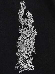 SHEIN Unity Quần thể thao nữ Dây kéo Thú vật - màu đen - Xem 4