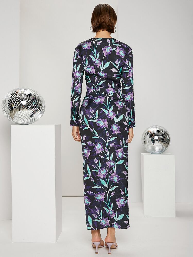 O-ring Detail Top and High Split Skirt Set