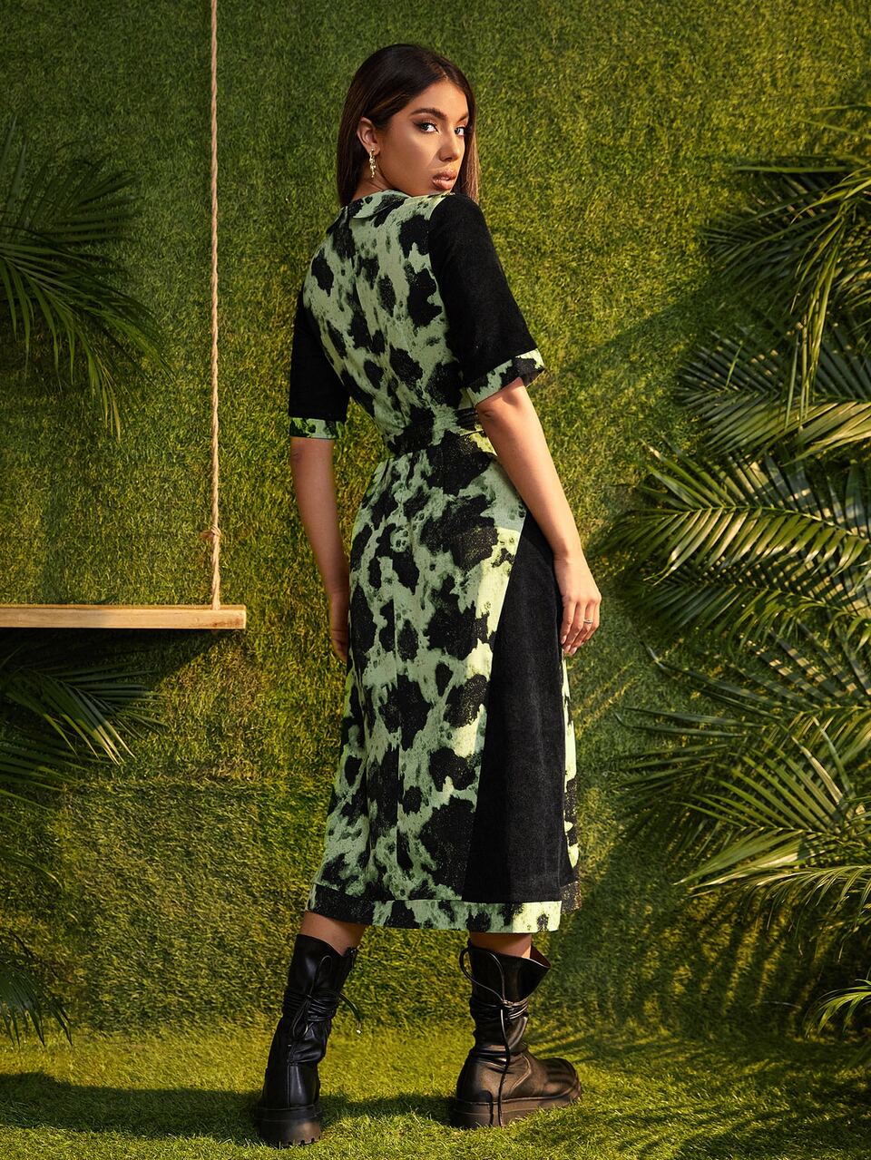 Tie Dye Belted Dress