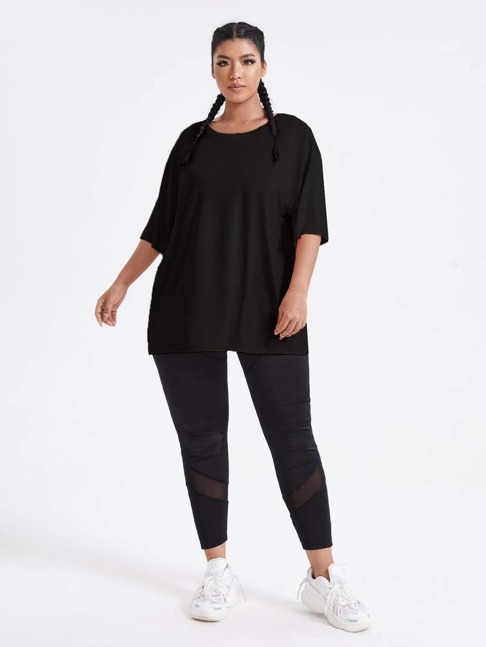 Plus Drop Shoulder Sports Top