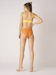 SHEIN Summer Beach Two Tone Knot Bikini Set, Bathing Suit - Multicolor - View 10