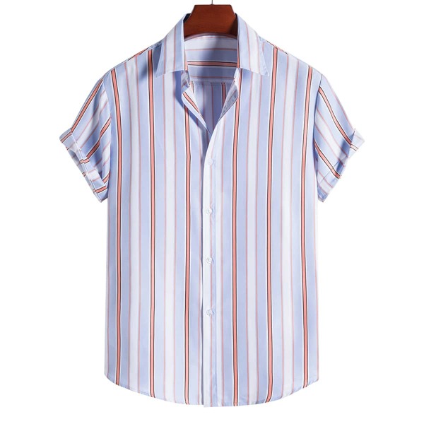 

Men Striped Button Front Shirt, Multicolor