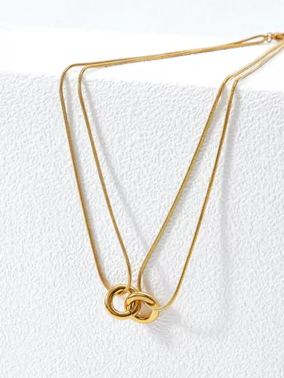 MOTF PREMIUM 圓形裝飾多層次項鍊