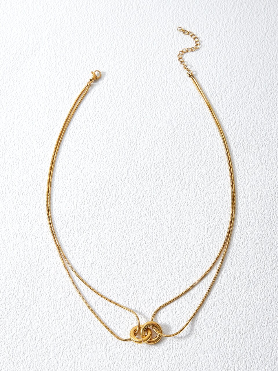 ROUND DECOR LAYERED NECKLACE