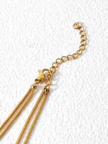 MOTF PREMIUM Collar a capas con diseño redondo - Amarillo Oro - Ver 5