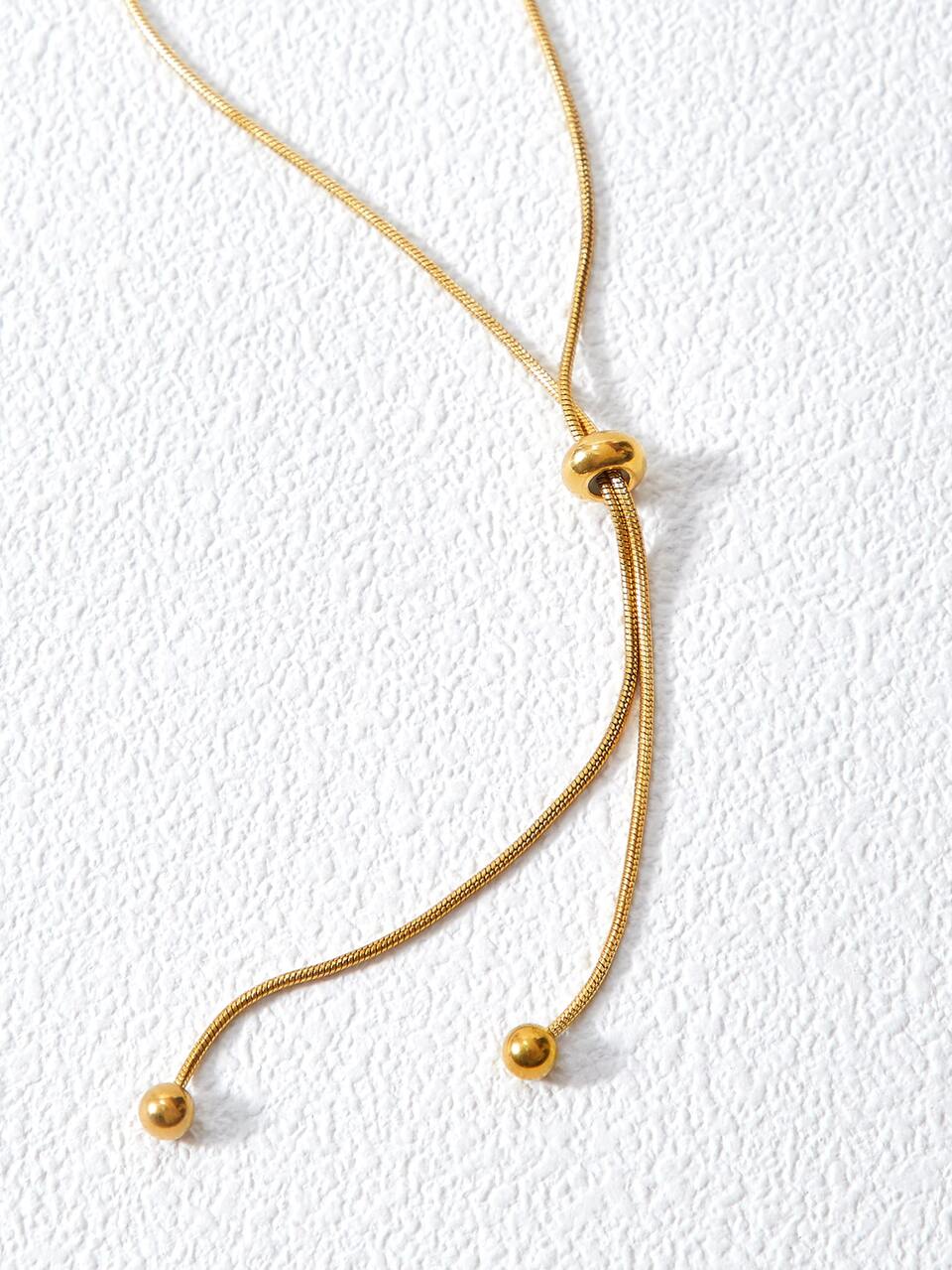 ROUND BALL CHARM NECKLACE