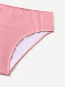 Ditsy Floral Surplice Neck Bikini - Pink - View 4