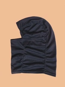 男士素色帶頸套帽 - 藏蓝色 - 查看 2