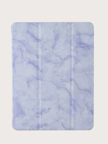 iPad筆槽大理石紋保護套 - 淡紫色 - 查看 3