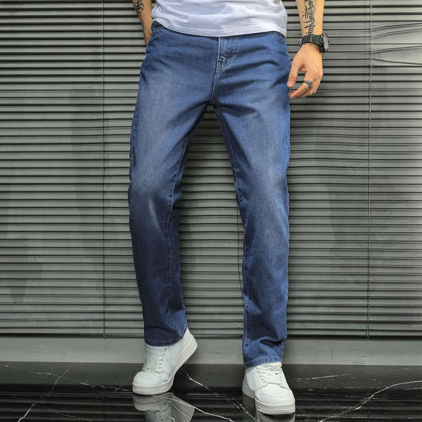 

Men Bleach Wash Jeans, Dark wash