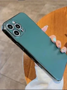 Funda lisa para teléfono compatible con iPhone 11, iPhone 13, iPhone 14 Pro Max - Verde Oscuro - Ver 2