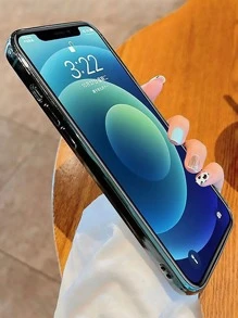 Funda lisa para teléfono compatible con iPhone 11, iPhone 13, iPhone 14 Pro Max - Verde Oscuro - Ver 3