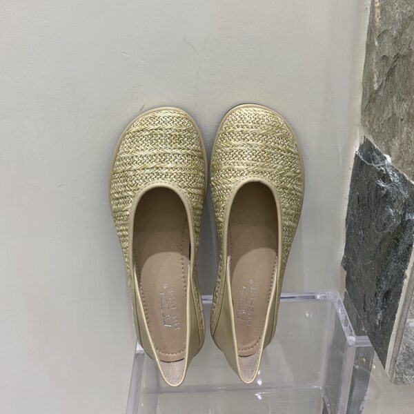 

Vacation Straw Detail Ballet Flats, Yellow