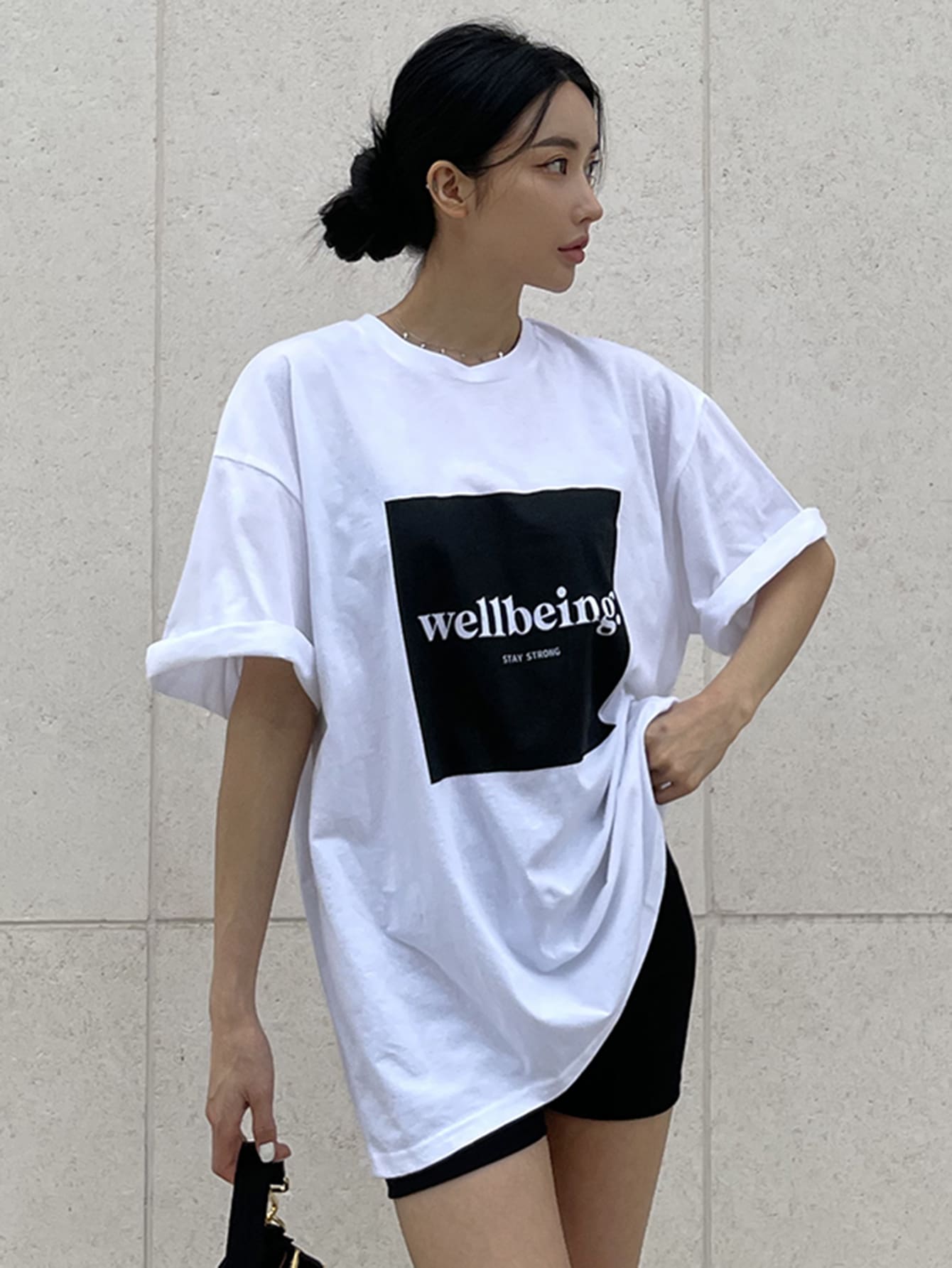 Letter Graphic Drop Shoulder Tee