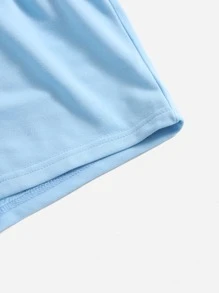 SHEIN EZwear 2 Gói Quần Short Thể Thao Lưng Thun Co Giãn Chắc Chắn - Nhiều màu - Xem 5