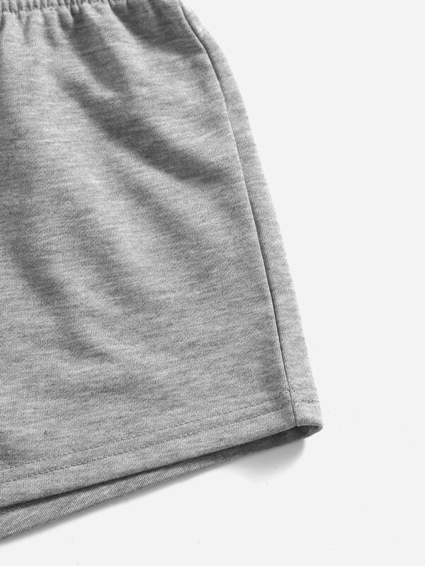 SHEIN EZwear 2 Pack Solid Elastic Waist Track Shorts SHEIN USA