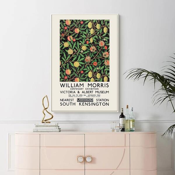 

1pc Plant Print Unframed Painting, Green