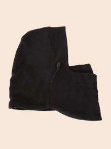 1入組男士巴拉克拉法帽抽繩細節帽 - 黑色 - 查看 3