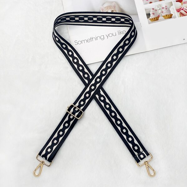 

Chain Pattern Bag Strap, Black and white