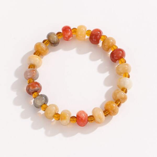 

Stone Beaded Bracelet, Multicolor