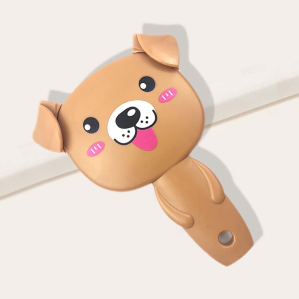 

1pc Dog Design Hair Brush, Camel