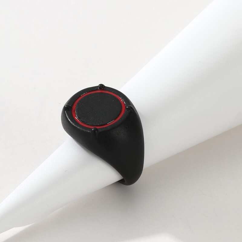 

1pc Minimalist Ring, Black
